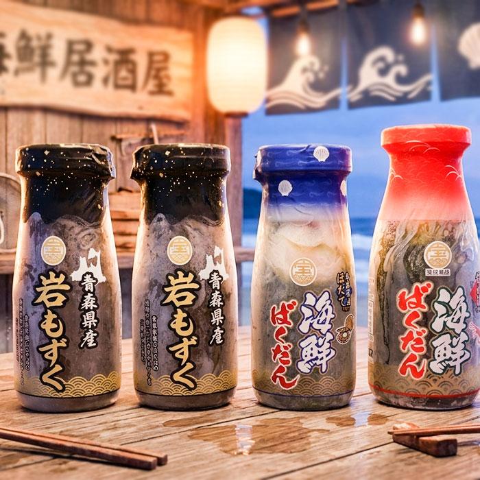 岩もずく・海鮮ばくだんセット 青森県産 海鮮丼 ほたて 甘えび いくら