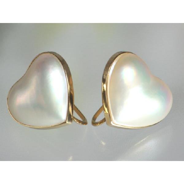 イヤリング マベパール ハート K18 : e-00394 : 音羽パール - 通販  