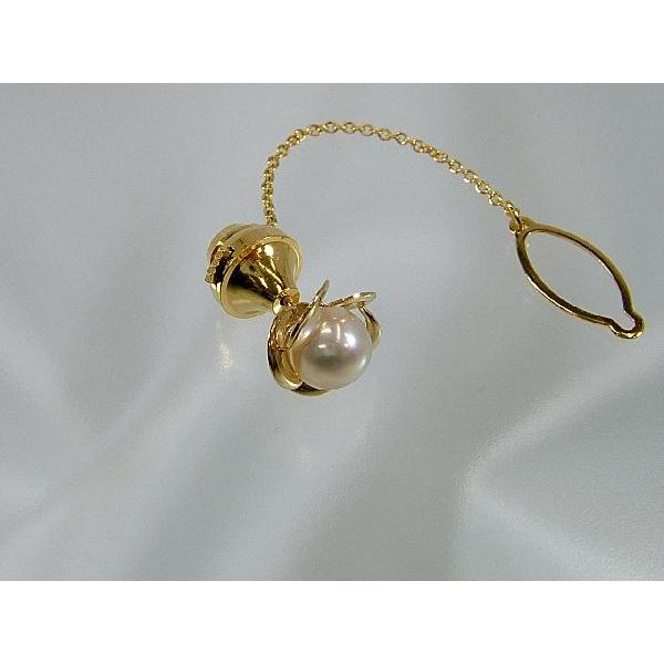 真珠【OTOWA PEARL】 タイタック 8mm あこや真珠 花