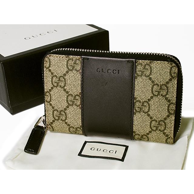 音羽屋□ グッチ GUCCI GGスプリーム 451242 ラウンドファスナー  