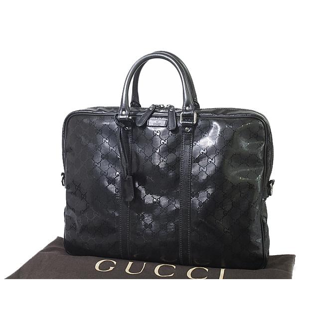 音羽屋□ グッチ GUCCI GGインプリメ 201480 ブリーフケース ブラック 