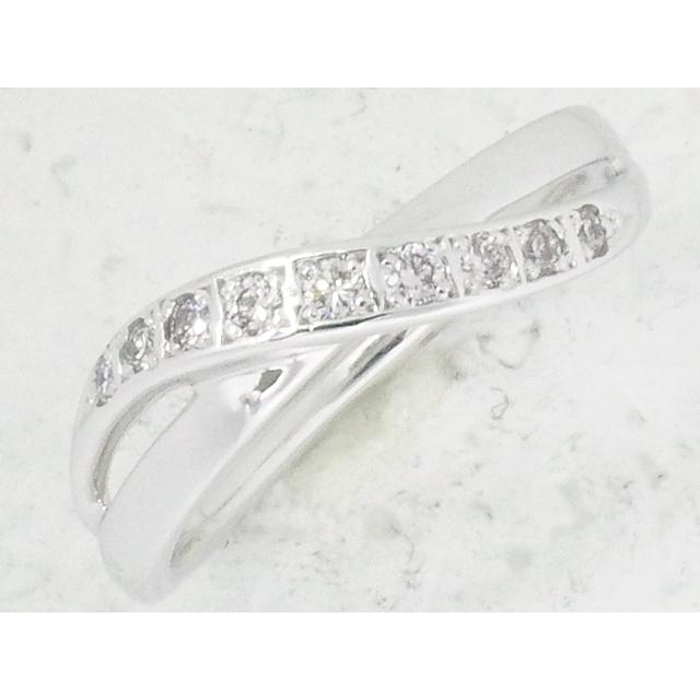 4℃（ヨンドシー） 音羽屋□ ダイヤモンド デザイン リング K18WG 10号