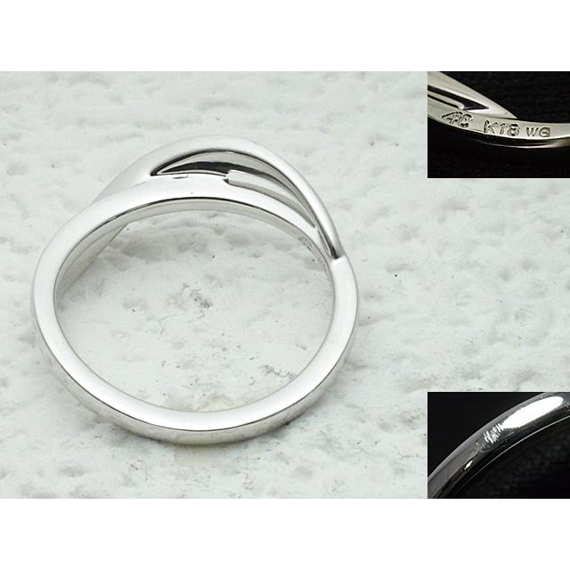 4℃（ヨンドシー） 音羽屋□ ダイヤモンド デザイン リング K18WG 10号