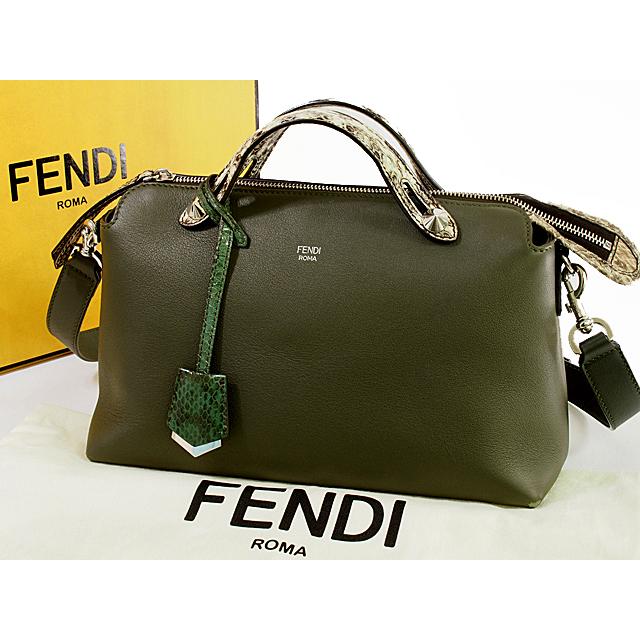 音羽屋□ フェンディ FENDI バイザウェイ ミディアム 8BL134 ダーク 