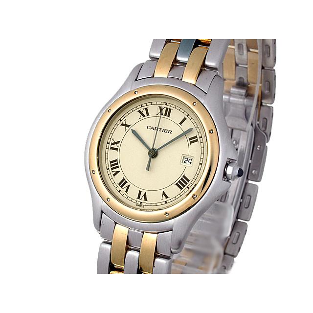 音羽屋□ カルティエ Cartier パンテール クーガー 2ロウ SS/YG  