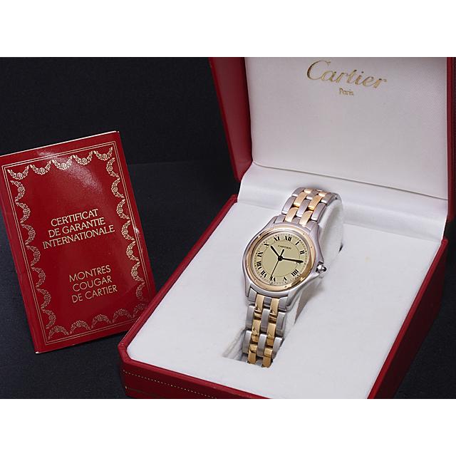 音羽屋□ カルティエ Cartier パンテール クーガー 2ロウ SS/YG  