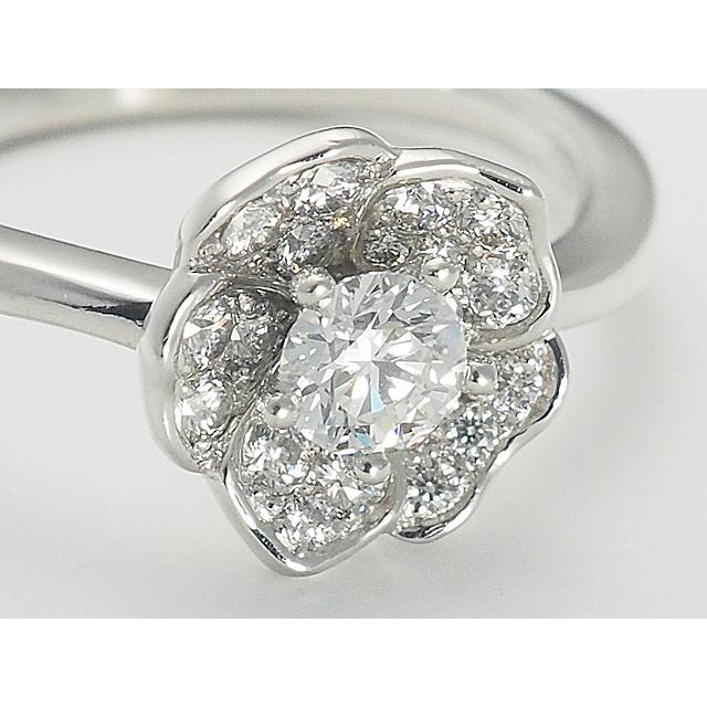 音羽屋□ ダイヤモンド/0.24ct 0.21ct Pt950 プラチナ フラワー  