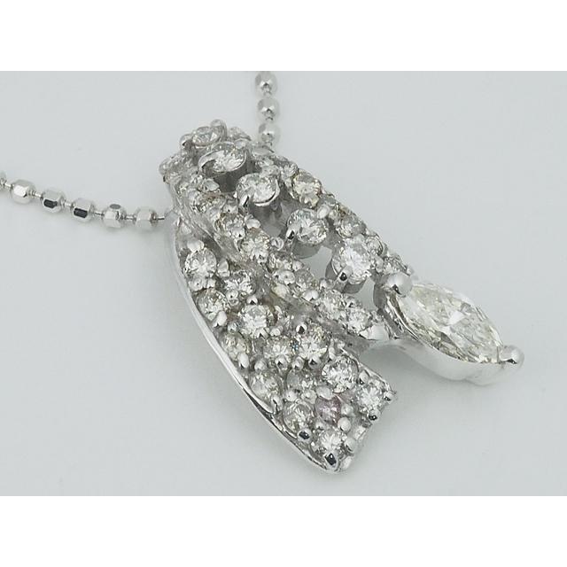 音羽屋□ ダイヤモンド/0.80ct K18WG ホワイトゴールド デザイン  