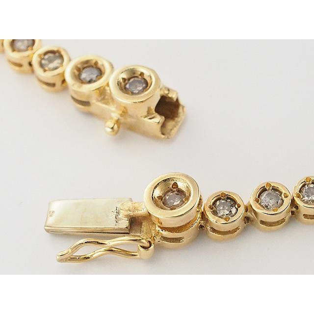 音羽屋□ ダイヤモンド/2.00ct K18YG テニスブレスレット ダイヤ