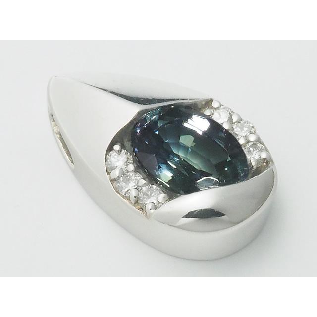 音羽屋■ ゾイサイト/1.66ct ダイヤ/0.12ct Pt900 ヘッド ペンダントトップ 鑑別書付き 仕上済【中古】｜otowaya78｜03