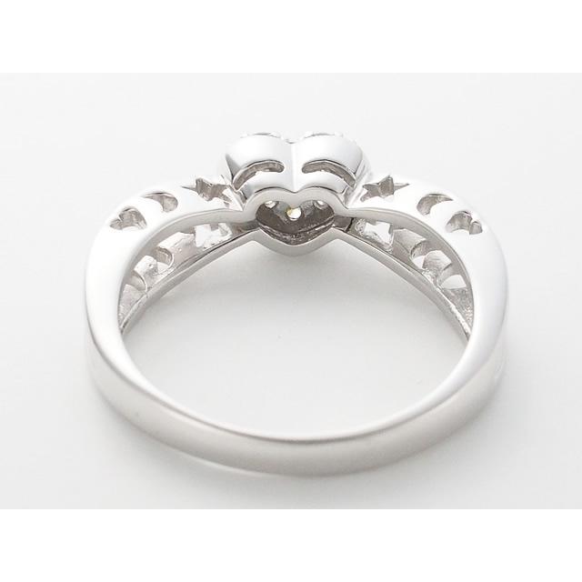 ☆美品☆カラッチK18 ダイヤモンド0.21ct リングハートモチーフ