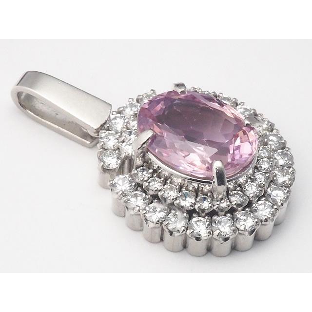 音羽屋□ ピンクサファイア/2.38ct ダイヤ/0.576ct Pt850 ヘッド 