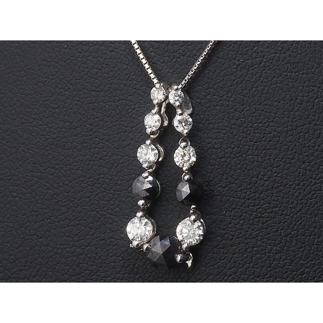 音羽屋□ ダイヤモンド/0.66ct 0.68ct K18WG ブラックダイヤ 
