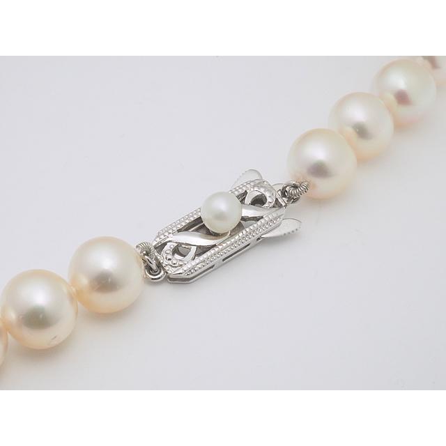 音羽屋■ ミキモト MIKIMOTO パール/7.5〜8mm K14WG 真珠 ホワイトゴールド金具 ネックレス 仕上済【中古】｜otowaya78｜03