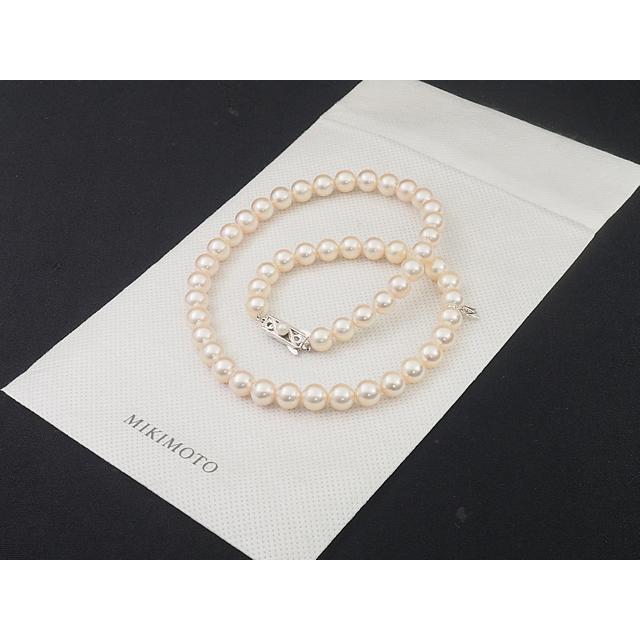 MIKIMOTO（ミキモト） 音羽屋□ パール/7.5〜8mm K14WG 真珠 ホワイト