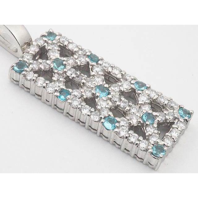 音羽屋□ トルマリン/0.17ct ダイヤ/0.48ct Pt900 プラチナ ヘッド 