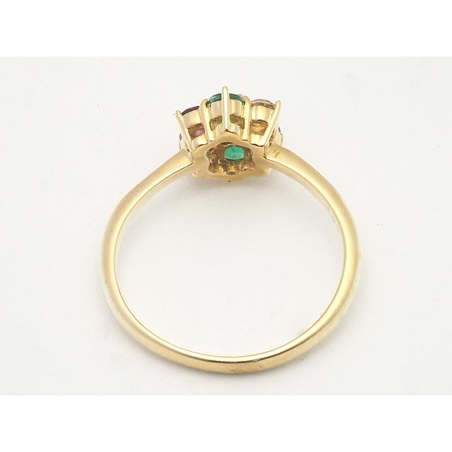 音羽屋□ ダイヤモンド/0.327ct ルビー サファイア エメラルド K18YG 