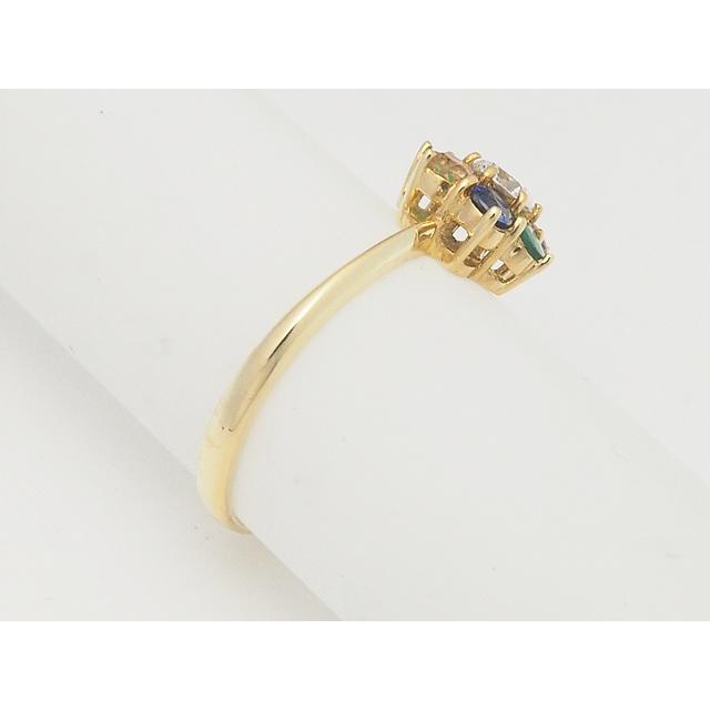 音羽屋□ ダイヤモンド/0.327ct ルビー サファイア エメラルド K18YG 