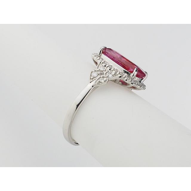 2点セット】K18PG 天然ピンクサファイア 1.35ct リング