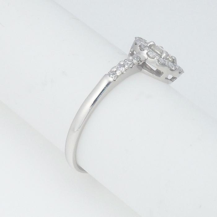 音羽屋□ ダイヤモンド/0.30ct 0.22ct Pt900 プラチナ デザイン リング 