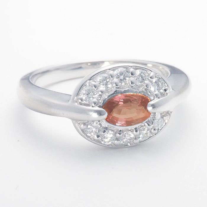 音羽屋□ アレキサンドライト/0.50ct ダイヤ/0.30ct K18WG デザイン  