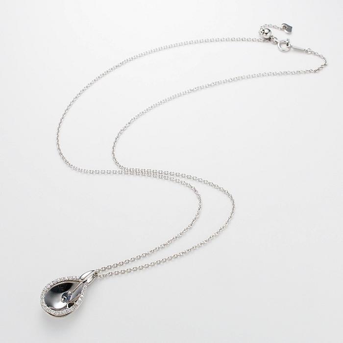 音羽屋□ アレキサンドライト/0.11ct ダイヤ/0.19ct K18WG ネックレス 