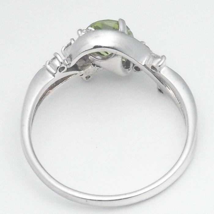 音羽屋□ スフェーン/1.16ct ダイヤ/0.21ct K18WG ホワイトゴールド  