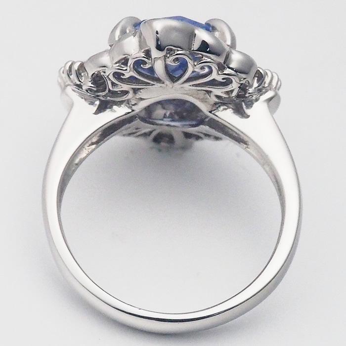 音羽屋□ ノーヒート 非加熱サファイア/2.37ct ダイヤ/1.37ct Pt900 
