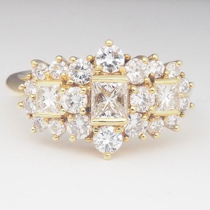 音羽屋□ ダイヤモンド/1.51ct K18YG イエローゴールド デザイン  