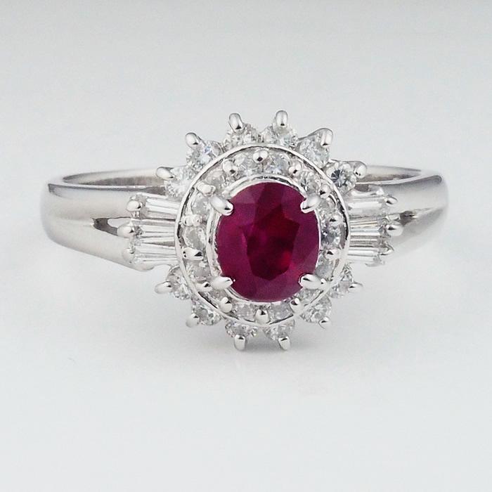 音羽屋□ ジュエリーマキ JEWELRY MAKI ルビー/0.70ct ダイヤ/0.39ct