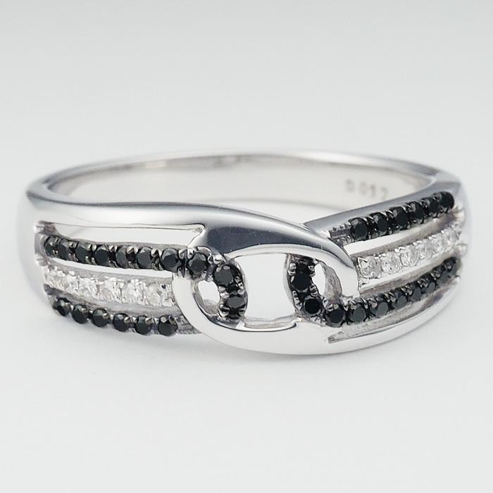 音羽屋□ ダイヤモンド/0.17ct K18WG ホワイトゴールド ブラックダイヤ 