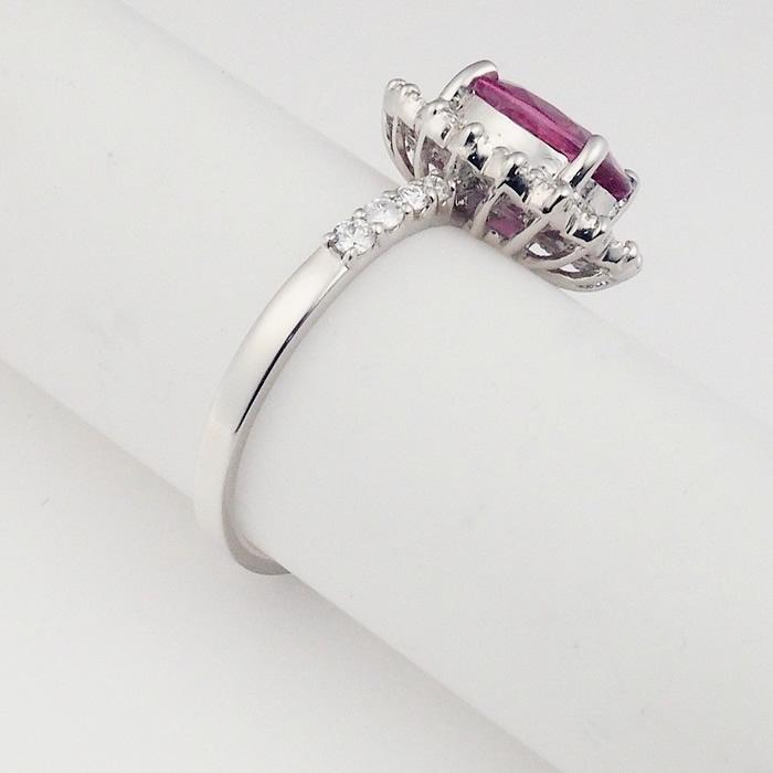 音羽屋□ パパラチアサファイア/2.24ct ダイヤ/0.56ct Pt950 プラチナ 