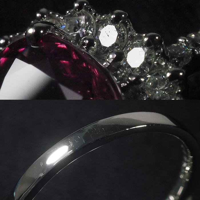 音羽屋□ パパラチアサファイア/2.24ct ダイヤ/0.56ct Pt950 プラチナ 