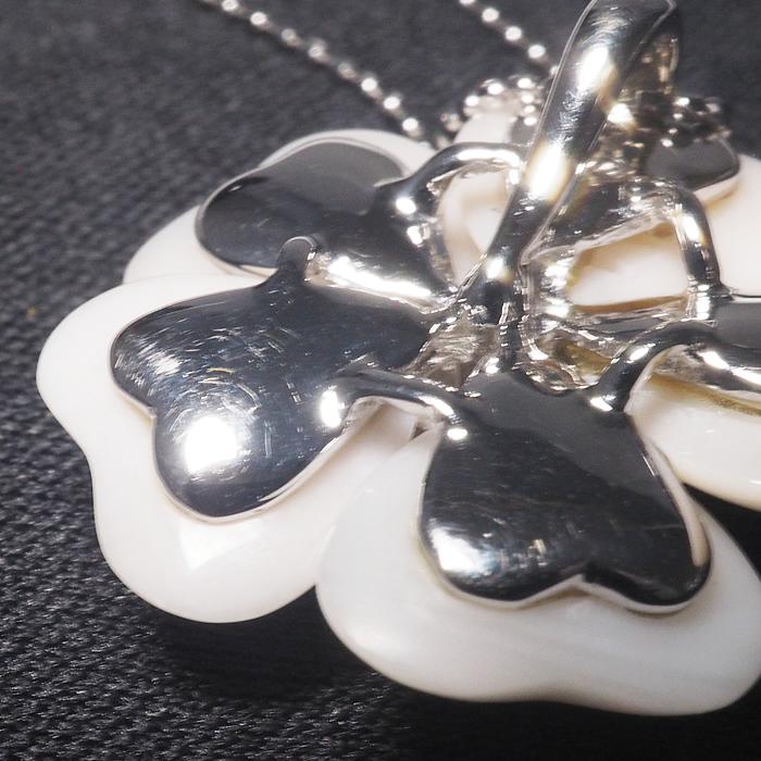 音羽屋□ 珊瑚 サンゴ ダイヤ/0.26ct K18WG フラワー デザイン  