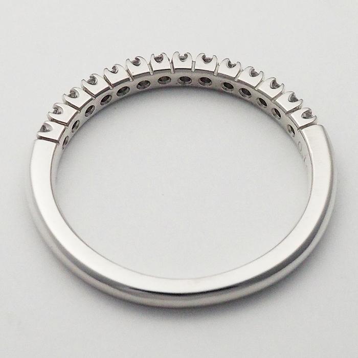 音羽屋□ ダイヤモンド/0.19ct K18WG ハーフエタニティ リング