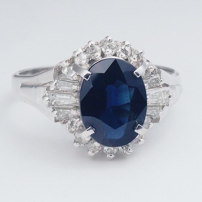 音羽屋□ ジュエリーマキ JEWELRY MAKI サファイア/1.59ct ダイヤ/0.36