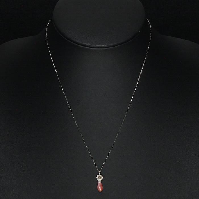 音羽屋□ コンクパール/1.18ct ダイヤ/0.14ct 0.054ct Pt950/Pt850 
