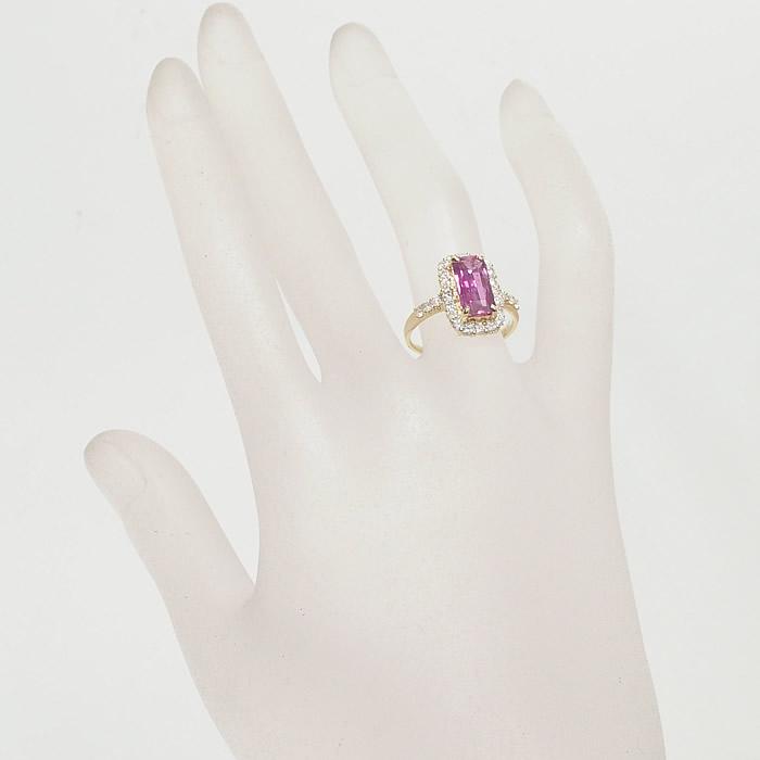 音羽屋□ ノーヒート 非加熱ルビー/2.13ct ダイヤ/0.798ct K18YG 