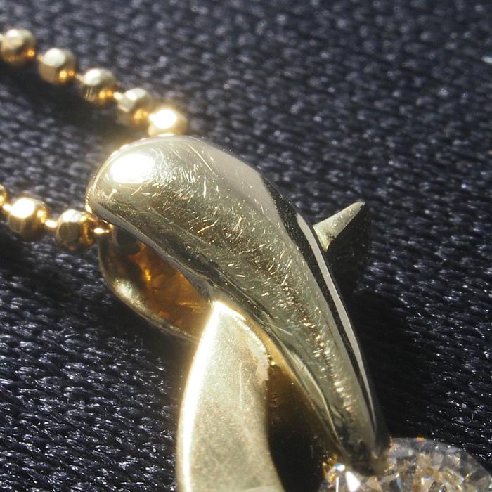 音羽屋□ ダイヤモンド/0.20ct K18YG デザイン ネックレス 仕上済