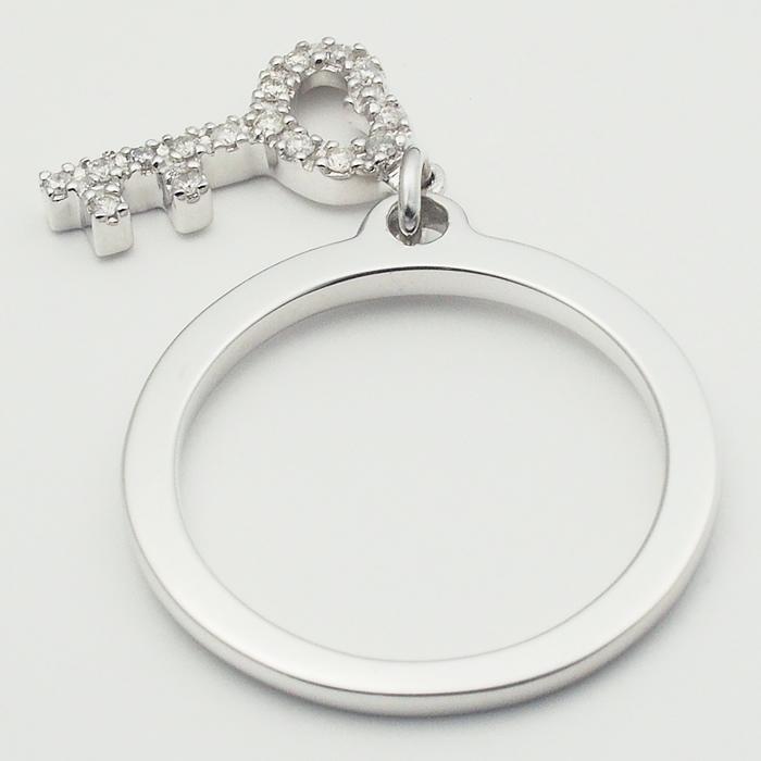 音羽屋□ フォリフォリ Folli Follie ダイヤモンド/0.10ct K18WG 