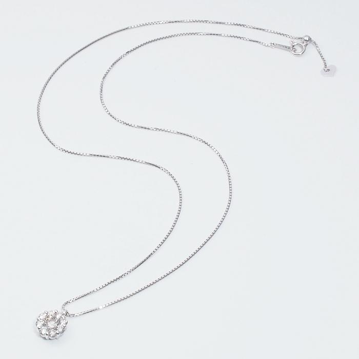 音羽屋□ ダイヤモンド/1.00ct K18WG デザイン ネックレス 仕上済 
