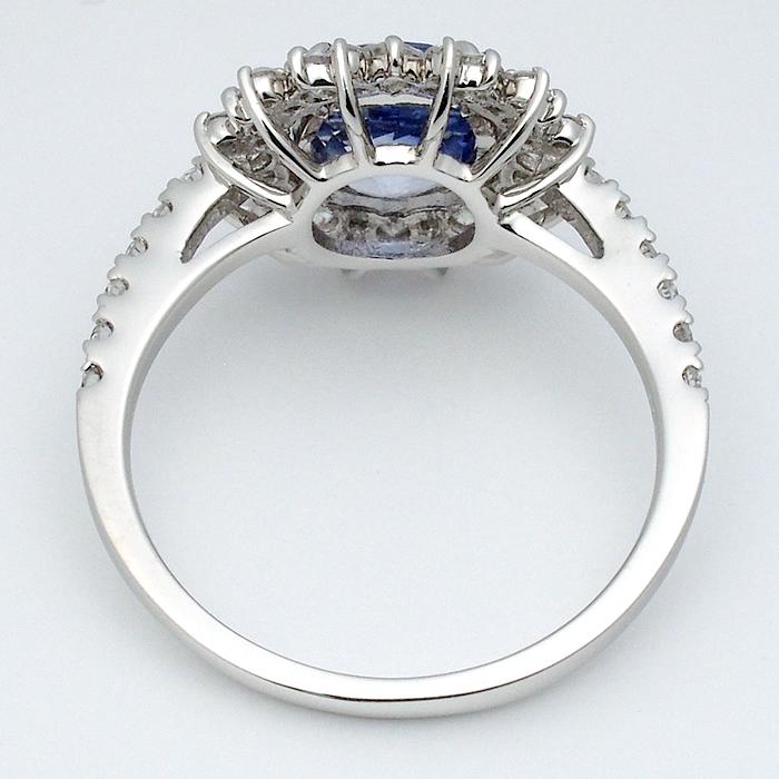 音羽屋□ スリランカ産 サファイア/1.98ct ダイヤ/0.71ct Pt950 