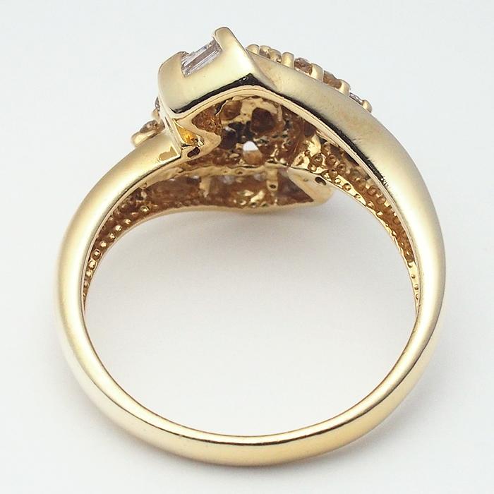 音羽屋□ ダイヤモンド/0.70ct K18YG デザイン リング 11.5号 仕上済 
