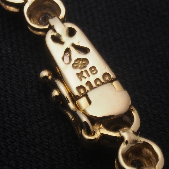 音羽屋□ ダイヤモンド/1.00ct K18YG テニス ブレスレット 仕上済 