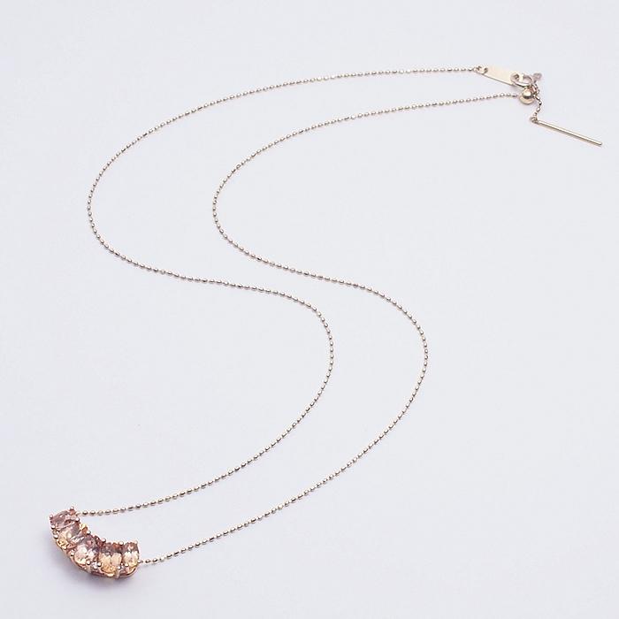 音羽屋■ インペリアルトパーズ/1.90ct ダイヤ/0.04ct K18YG デザイン ネックレス ソーティング付き 仕上済【中古】_1