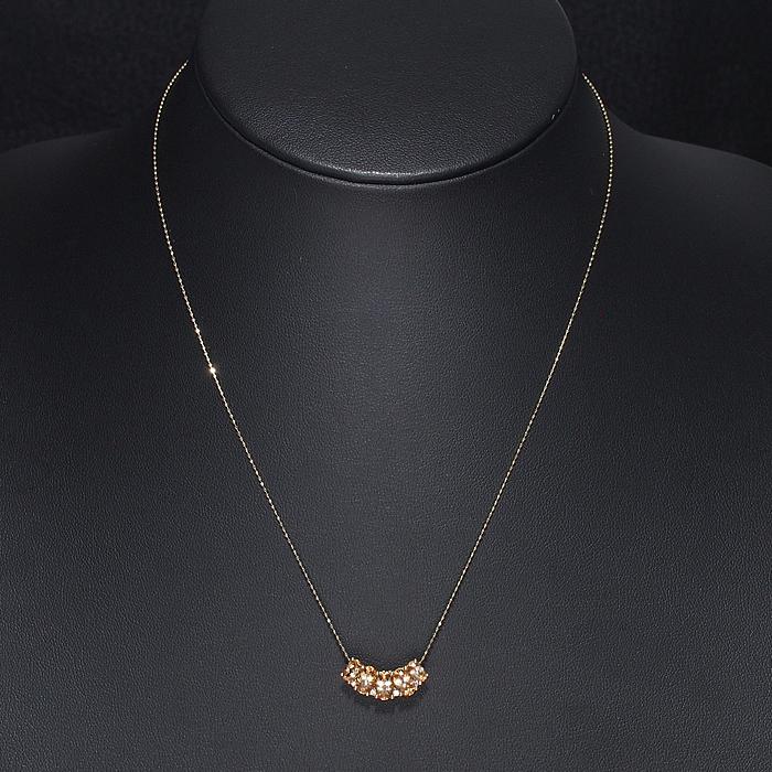音羽屋■ インペリアルトパーズ/1.90ct ダイヤ/0.04ct K18YG デザイン ネックレス ソーティング付き 仕上済【中古】_6