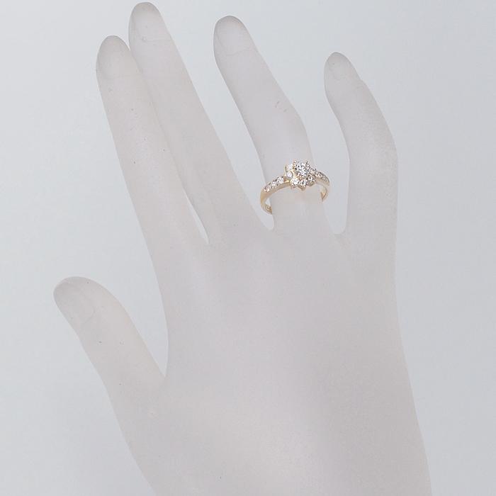 音羽屋□ G/VVS-2 ダイヤモンド/0.26ct 0.48ct K18YG デザイン リング 