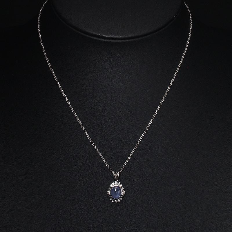 音羽屋□ スターサファイア/2.03ct ダイヤ/0.20ct Pt900/Pt850 