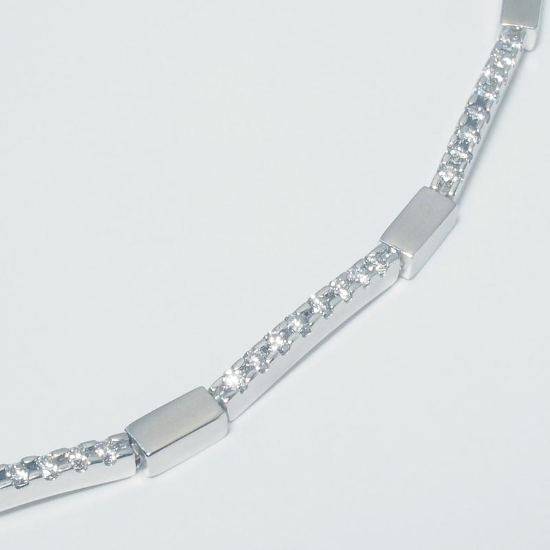 音羽屋□ デビアス DE BEERS ダイヤモンド/1.00ct K18WG LINE 