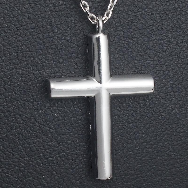 音羽屋□ ダイヤモンド/1.00ct K18WG リバーシブル クロス デザイン 